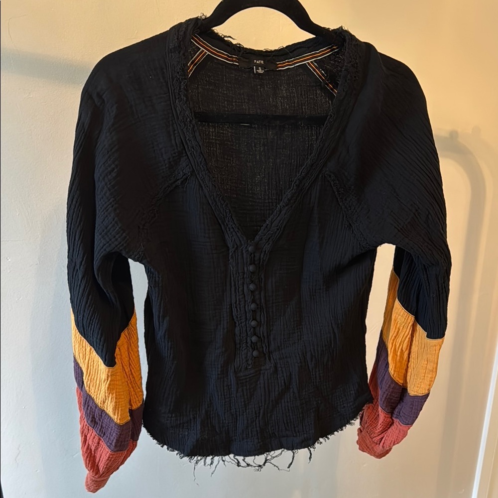 Fate Bohemian Balloon Sleeves Top, size Small